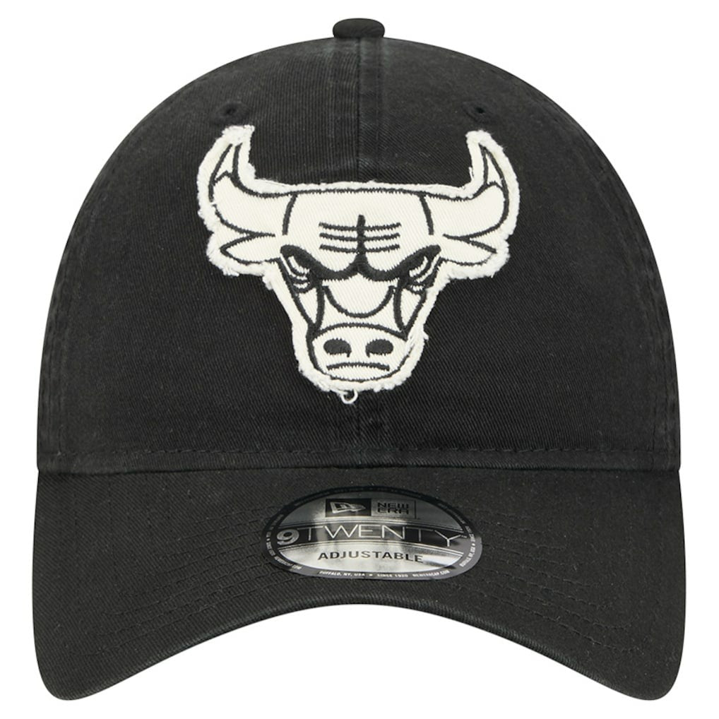 New Era - Chicago Bulls Stamp Fabric Applique 9TWENTY Adjustable Hat - Black