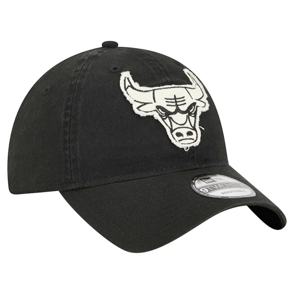 New Era - Chicago Bulls Stamp Fabric Applique 9TWENTY Adjustable Hat - Black