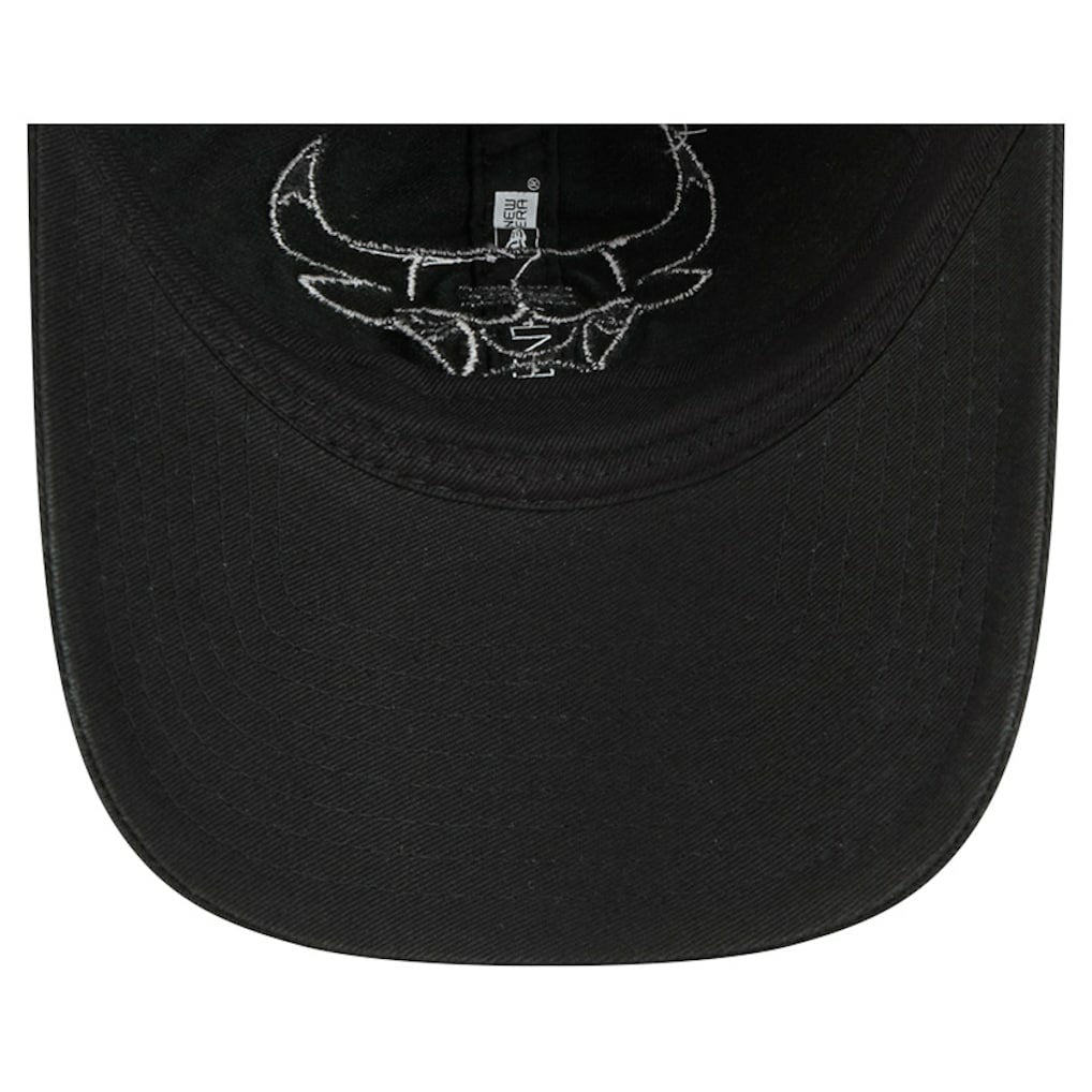 New Era - Chicago Bulls Stamp Fabric Applique 9TWENTY Adjustable Hat - Black