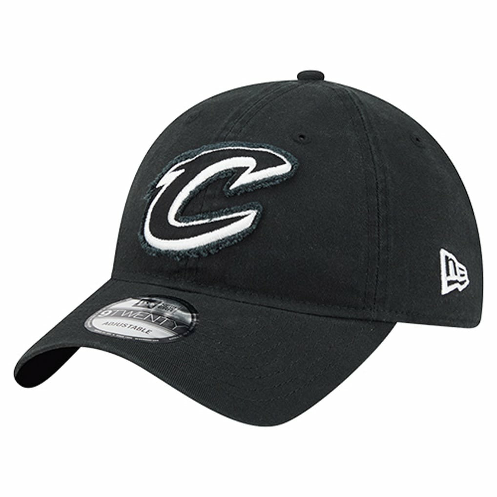 New Era - Cleveland Cavaliers Stamp Fabric Applique 9TWENTY Adjustable Hat - Black