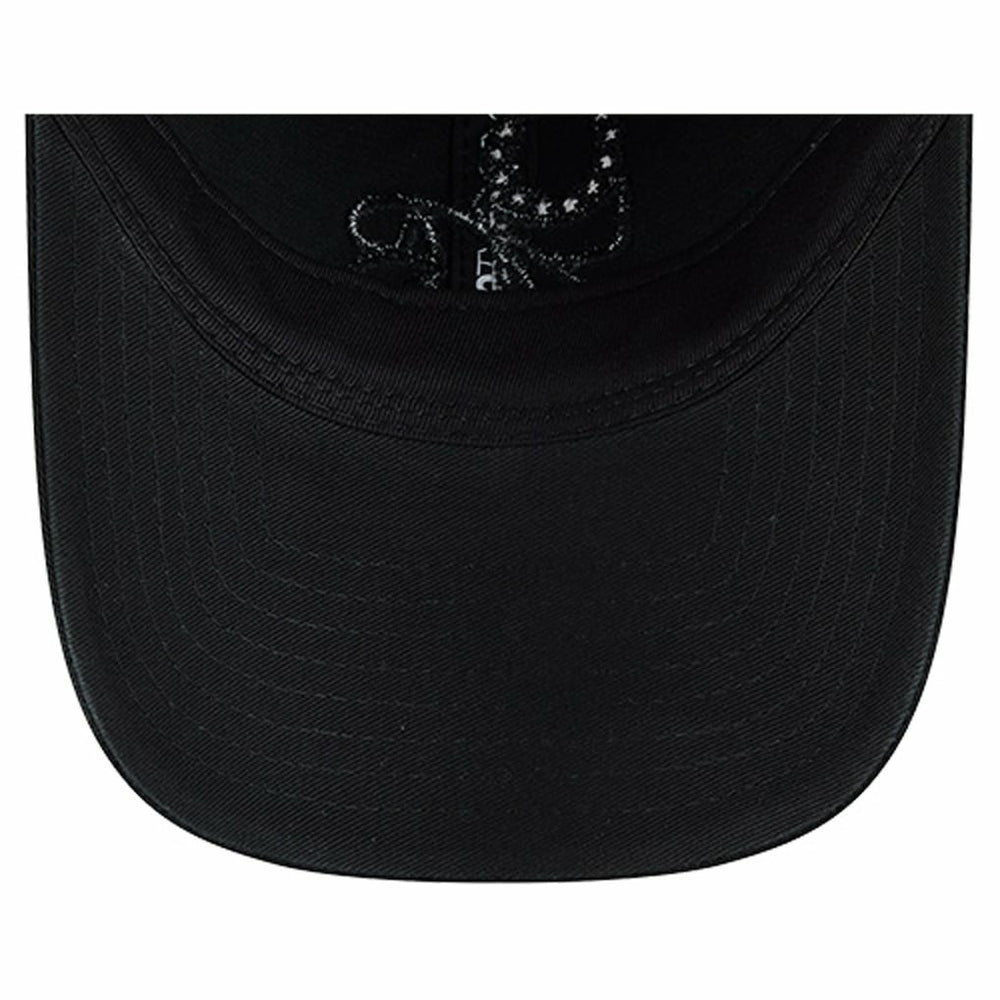 New Era - Philadelphia 76ers Stamp Fabric Applique 9TWENTY Adjustable Hat - Black