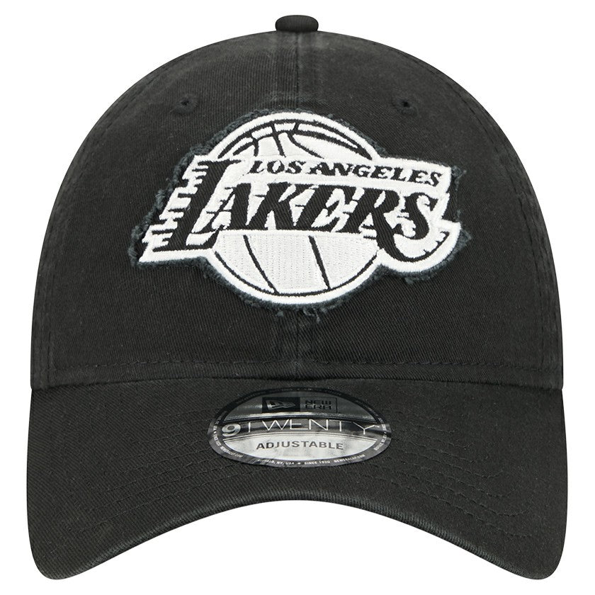 New Era - Los Angeles Lakers Stamp Fabric Applique 9TWENTY Adjustable Hat - Black