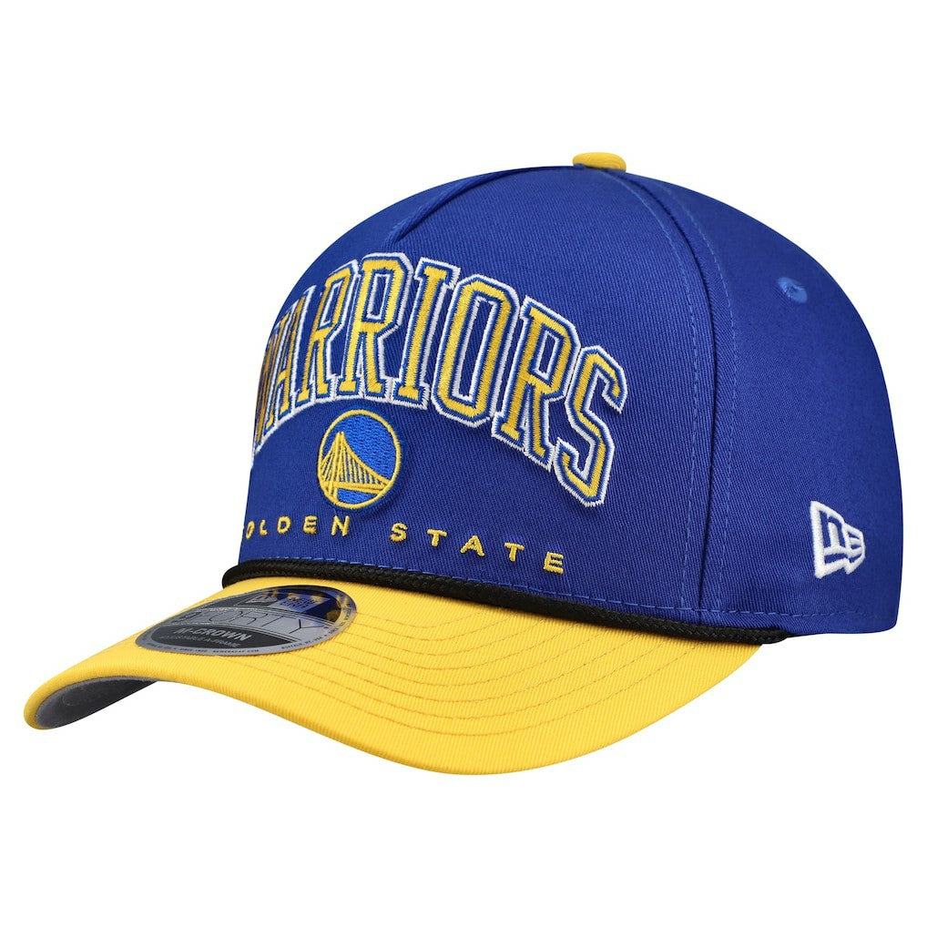 New Era - Golden State Warriors Bold Arch COOLERA 9FORTY A-Frame M-Crown Adjustable Hat - Royal