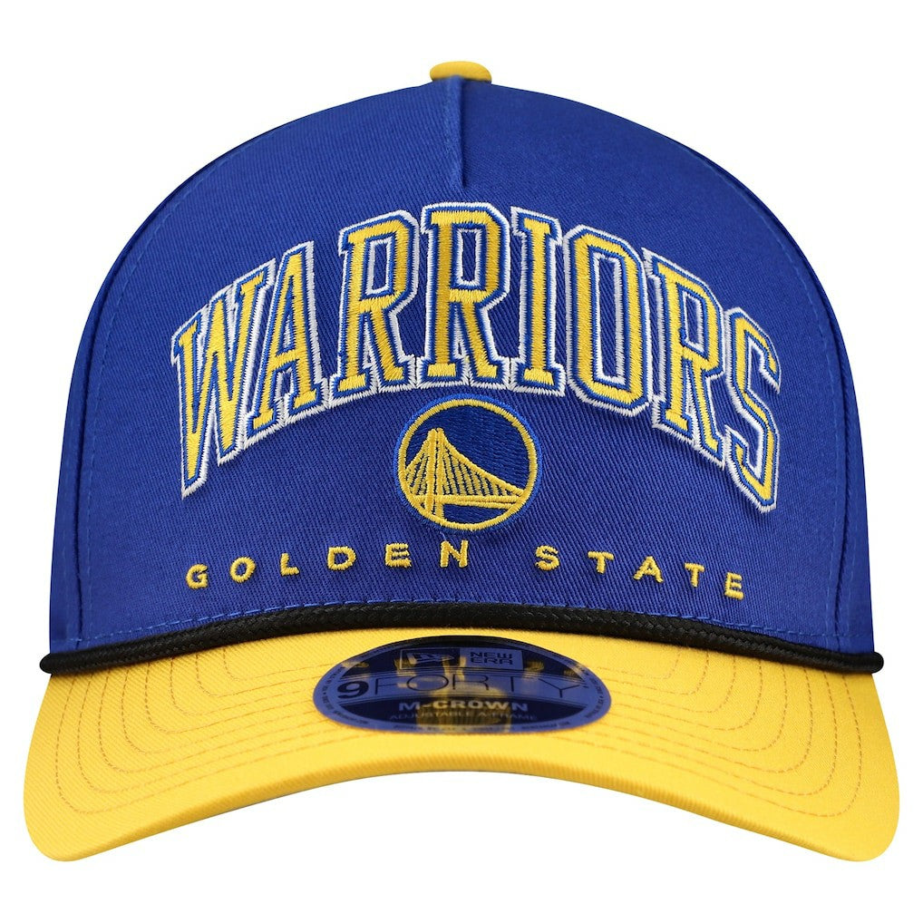 New Era - Golden State Warriors Bold Arch COOLERA 9FORTY A-Frame M-Crown Adjustable Hat - Royal