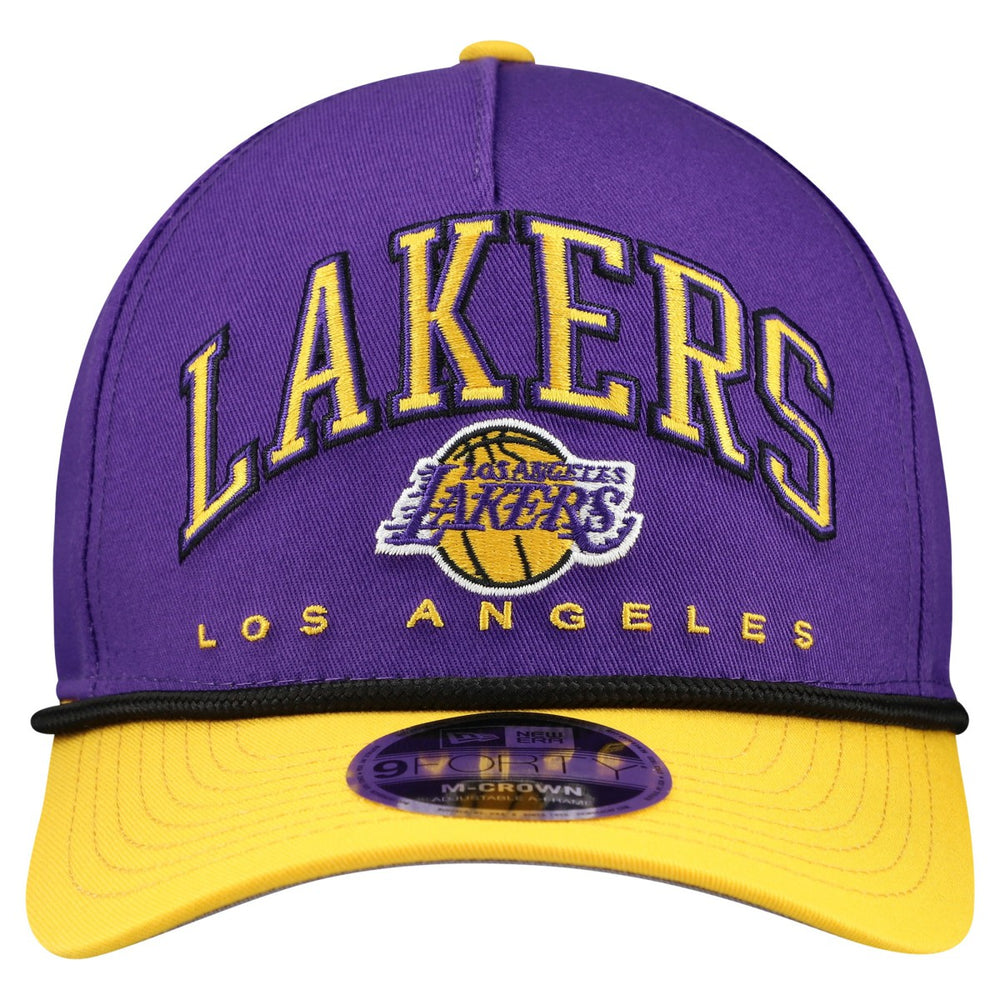 New Era - Los Angeles Lakers Bold Arch COOLERA 9FORTY A-Frame M-Crown Adjustable Hat - Purple