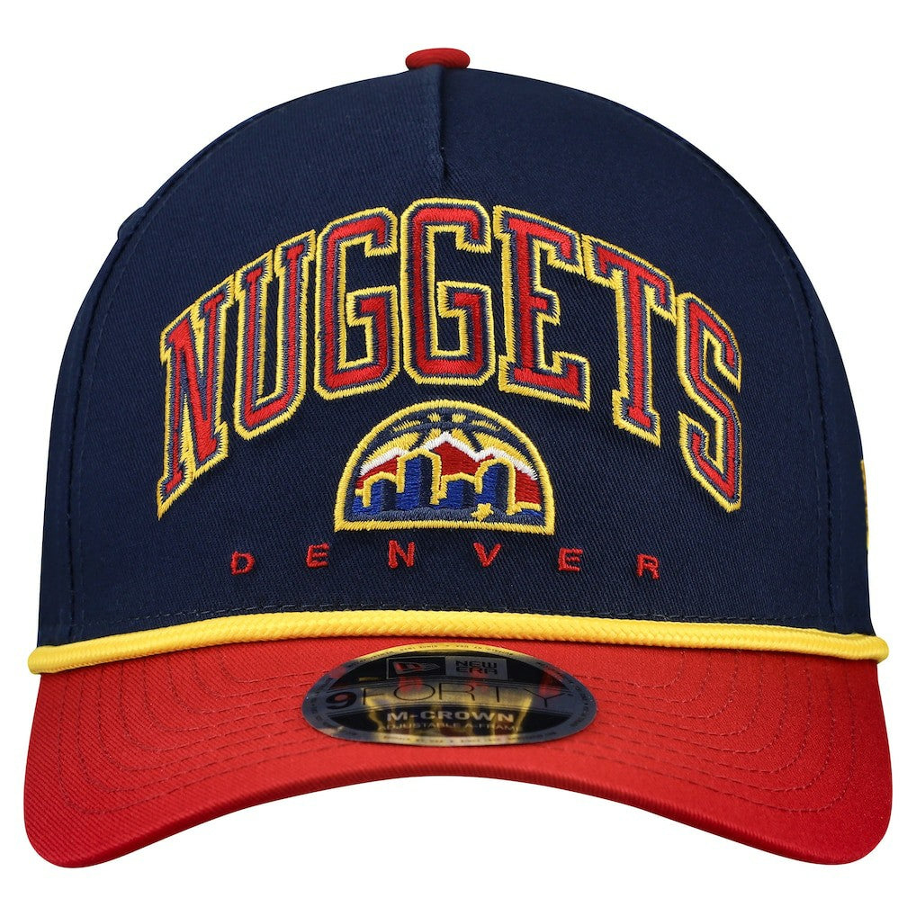 New Era - Denver Nuggets Bold Arch COOLERA 9FORTY A-Frame M-Crown Adjustable Hat - Navy