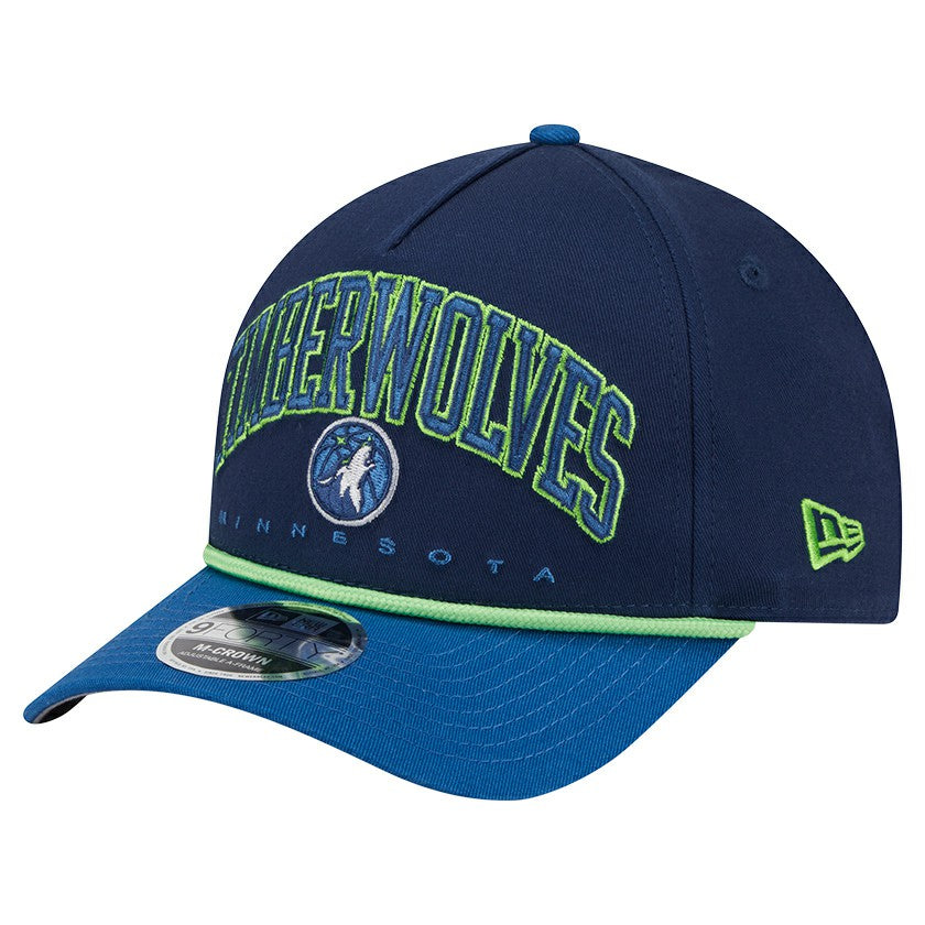 New Era - Minnesota Timberwolves Bold Arch COOLERA 9FORTY A-Frame M-Crown Adjustable Hat - Navy