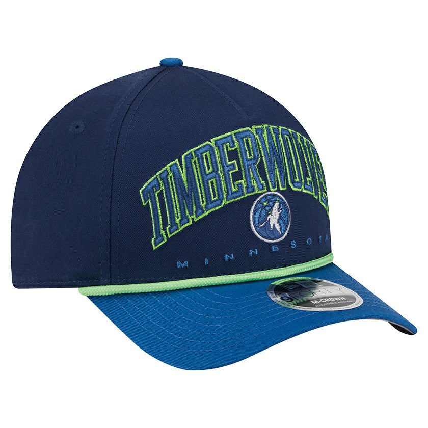 New Era - Minnesota Timberwolves Bold Arch COOLERA 9FORTY A-Frame M-Crown Adjustable Hat - Navy