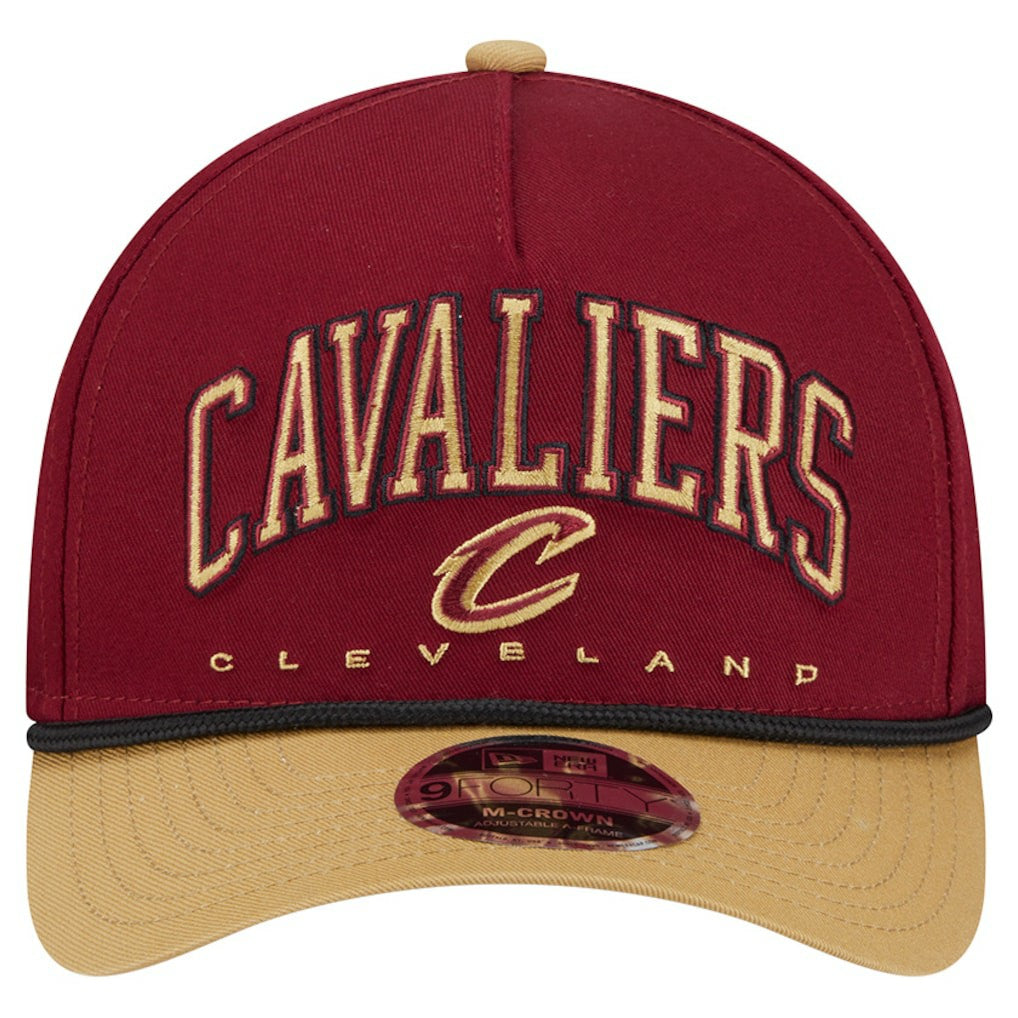New Era - Cleveland Cavaliers Bold Arch COOLERA 9FORTY A-Frame M-Crown Adjustable Hat - Wine