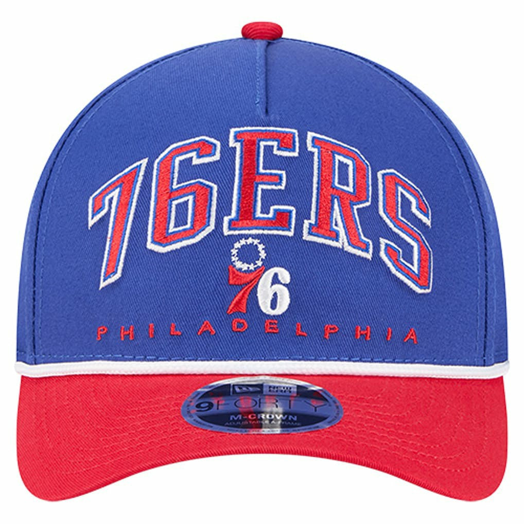 New Era - Philadelphia 76ers Bold Arch COOLERA 9FORTY A-Frame M-Crown Adjustable Hat - Royal