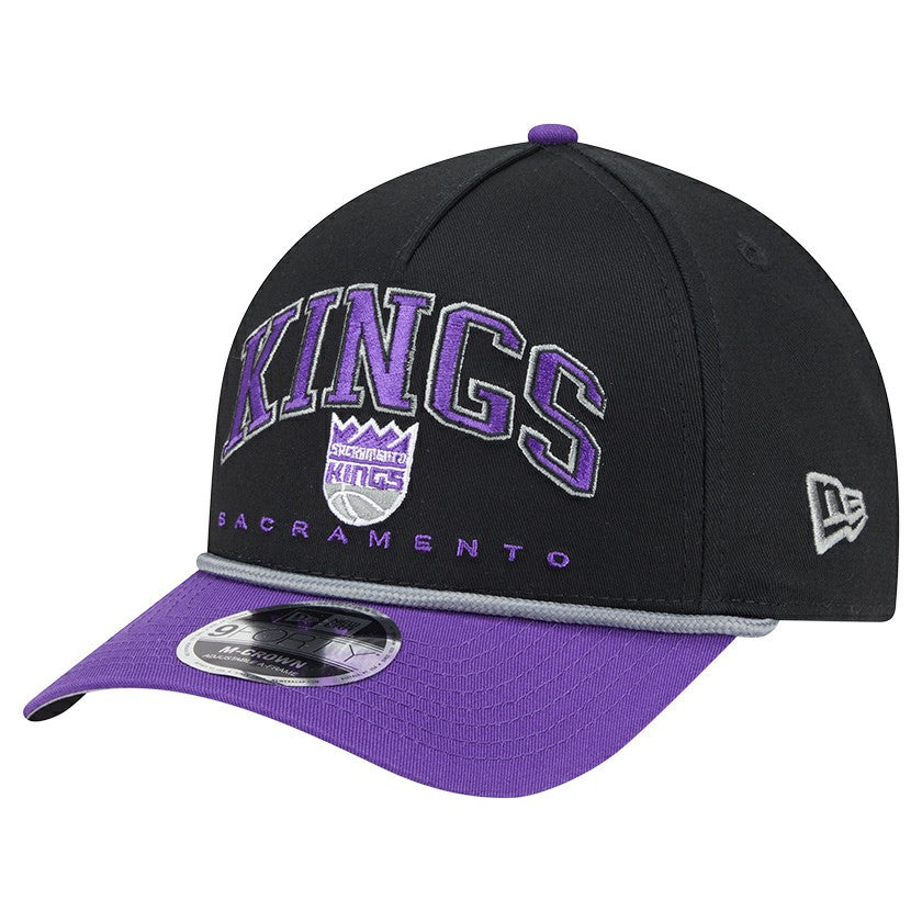 New Era - Sacramento Kings Bold Arch COOLERA 9FORTY A-Frame M-Crown Adjustable Hat - Black