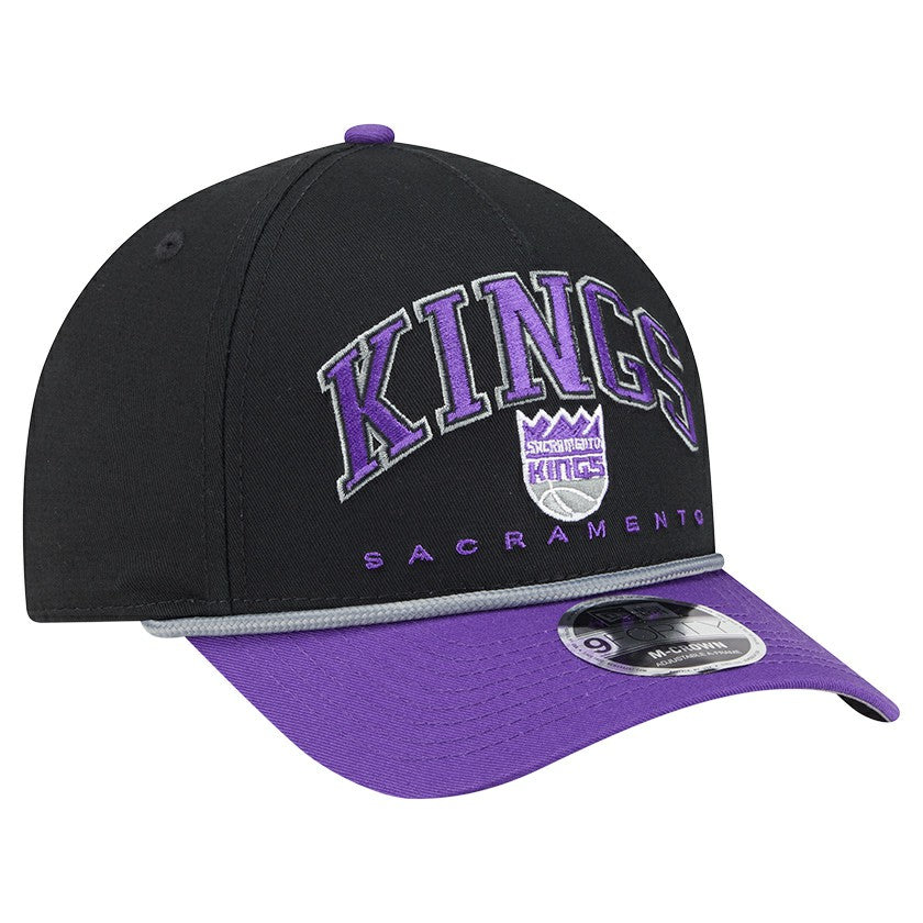 New Era - Sacramento Kings Bold Arch COOLERA 9FORTY A-Frame M-Crown Adjustable Hat - Black