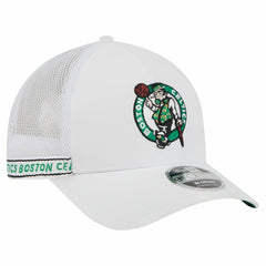 New Era - Boston Celtics Featherweight Team Tape 9FORTY M-Crown A-Frame Adjustable Hat - White