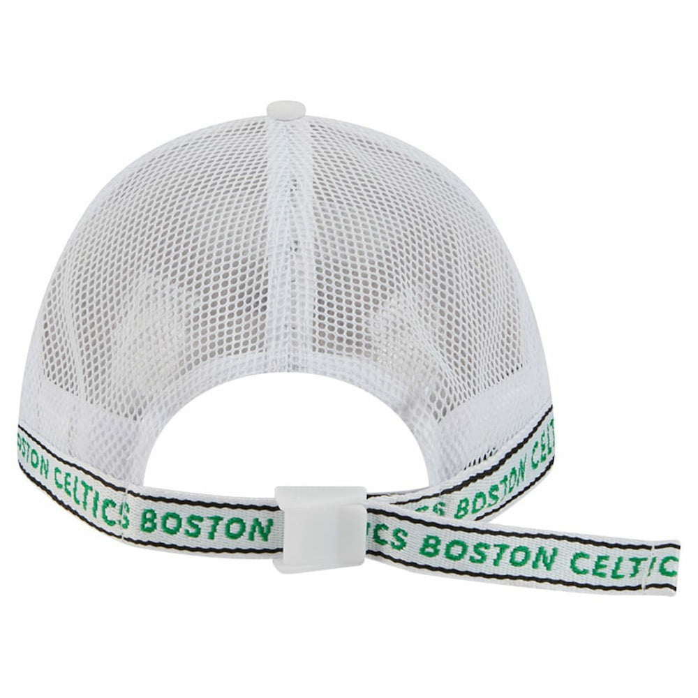 New Era - Boston Celtics Featherweight Team Tape 9FORTY M-Crown A-Frame Adjustable Hat - White