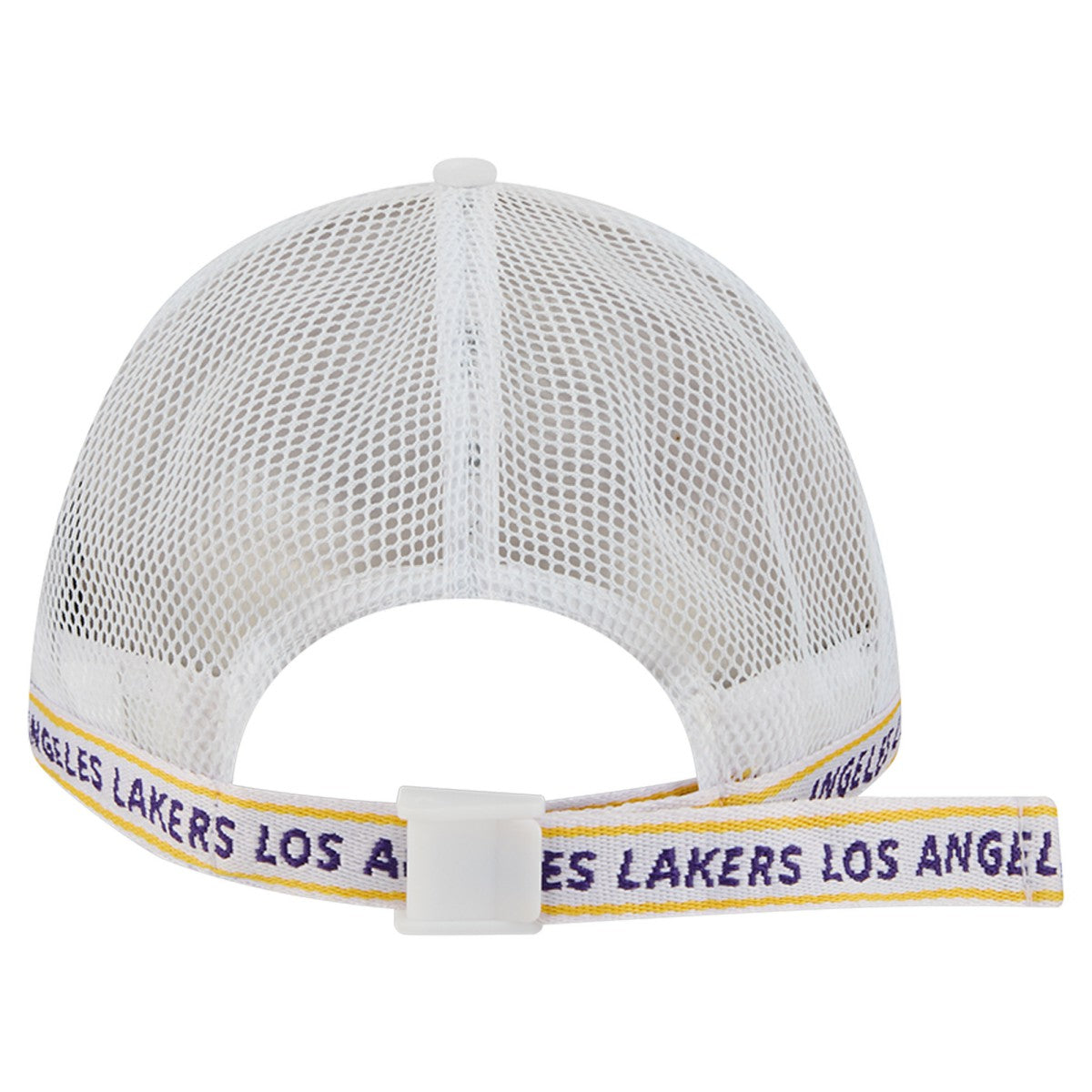 New Era - Los Angeles Lakers Featherweight Team Tape 9FORTY M-Crown A-Frame Adjustable Hat - White