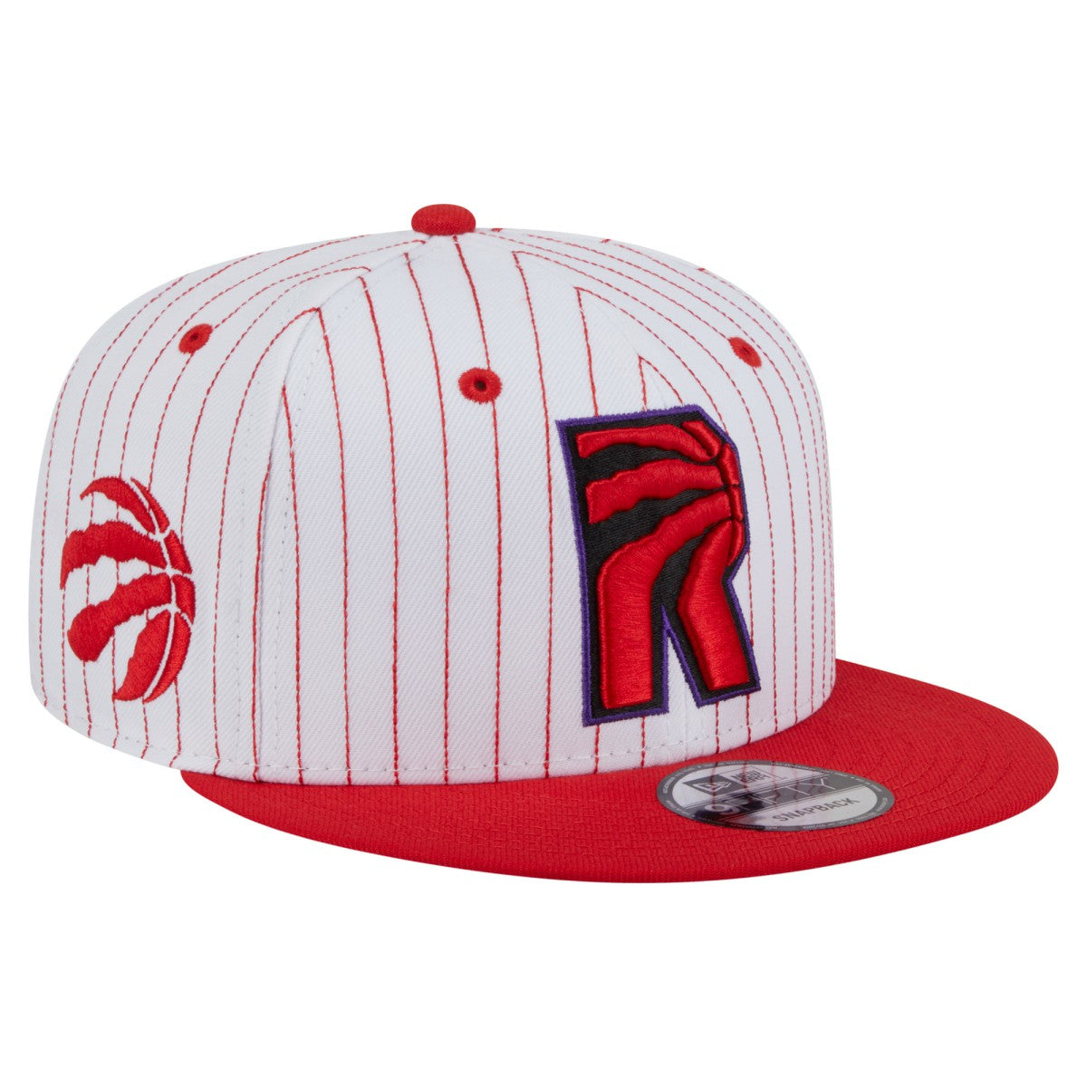 New Era - Toronto Raptors Deceptor Pinstripe 9FIFTY Snapback Hat - White