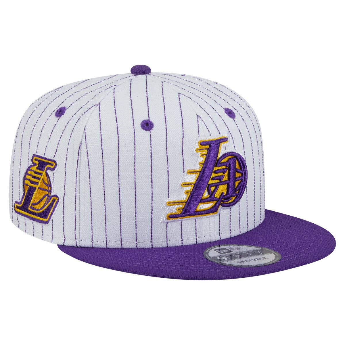 New Era - Los Angeles Lakers Deceptor Pinstripe 9FIFTY Snapback Hat - White
