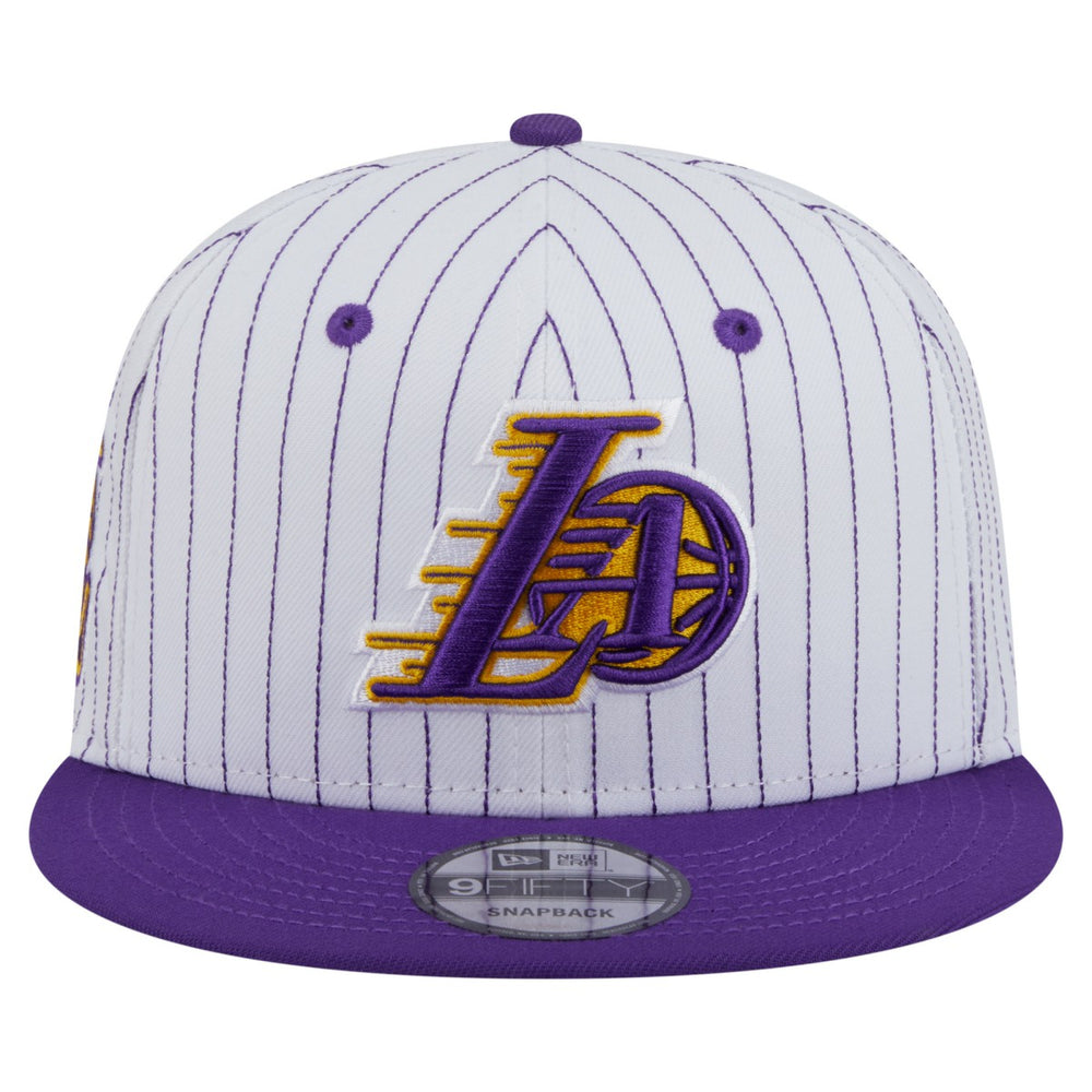 New Era - Los Angeles Lakers Deceptor Pinstripe 9FIFTY Snapback Hat - White