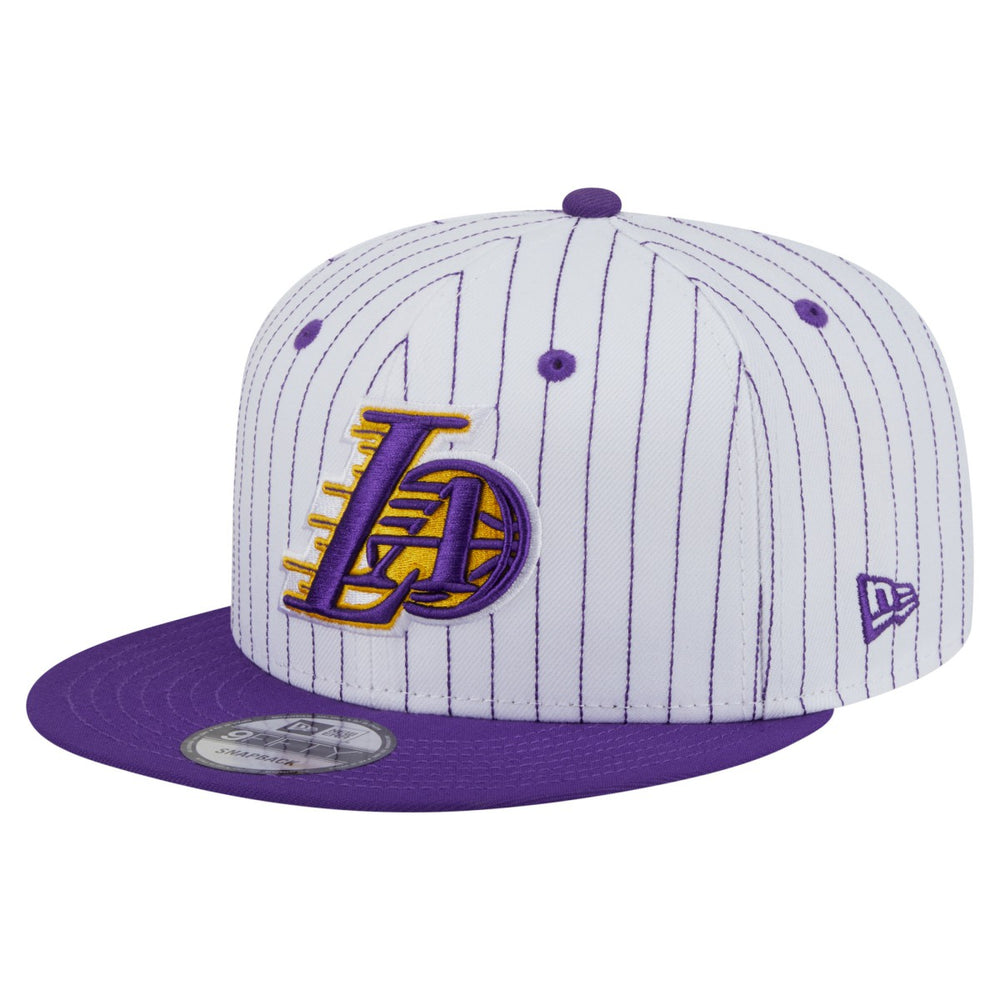 New Era - Los Angeles Lakers Deceptor Pinstripe 9FIFTY Snapback Hat - White