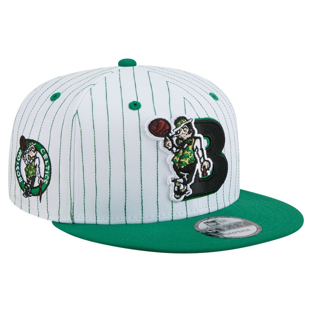 New Era - Boston Celtics Deceptor Pinstripe 9FIFTY Snapback Hat - White