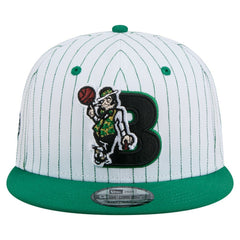 New Era - Boston Celtics Deceptor Pinstripe 9FIFTY Snapback Hat - White