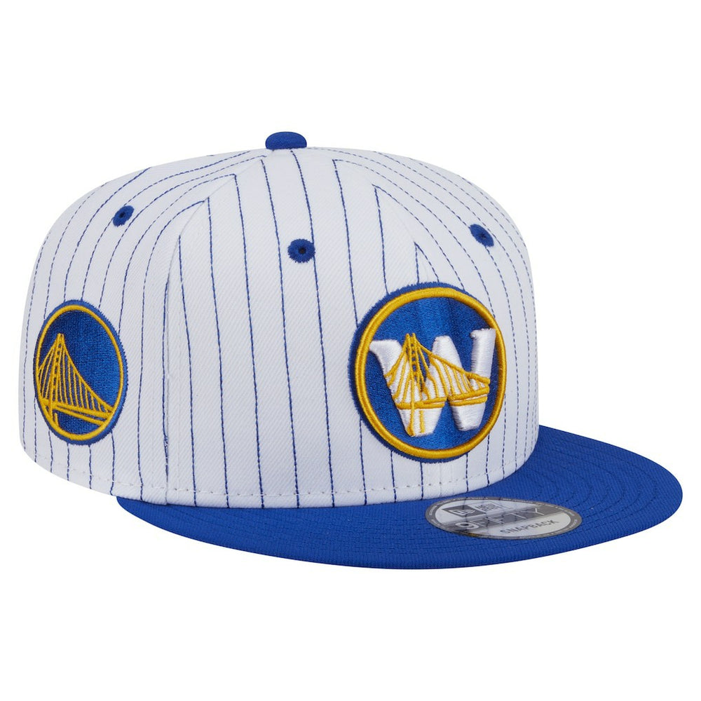 New Era - Golden State Warriors Deceptor Pinstripe 9FIFTY Snapback Hat - White