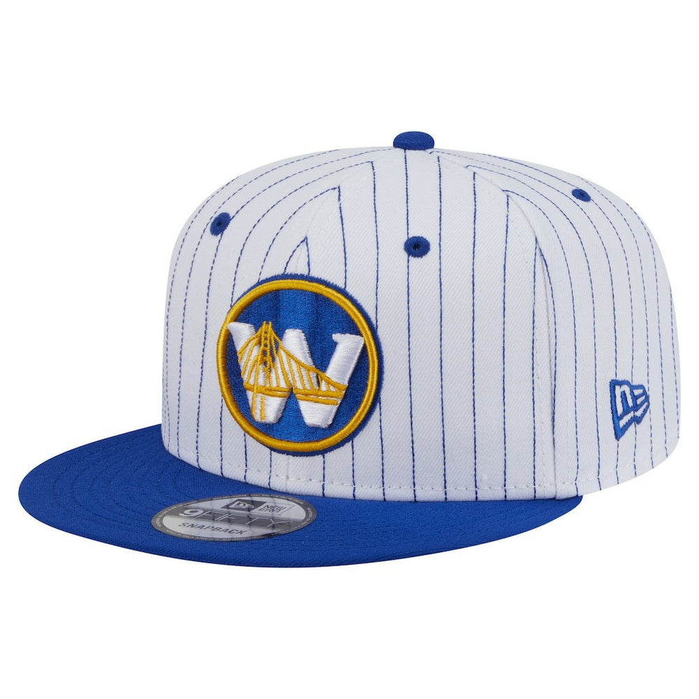 New Era - Golden State Warriors Deceptor Pinstripe 9FIFTY Snapback Hat - White