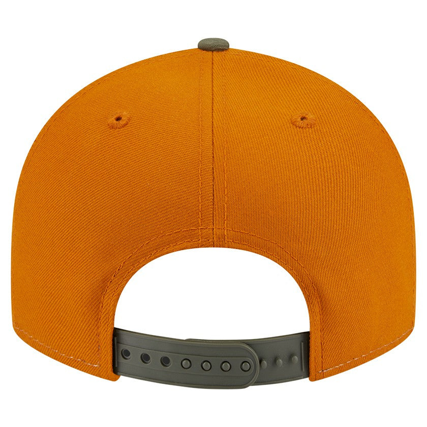New Era - Los Angeles Lakers Two-Tone Color Pack Split Panel 9FIFTY Adjustable Hat - Olive/Burnt Orange