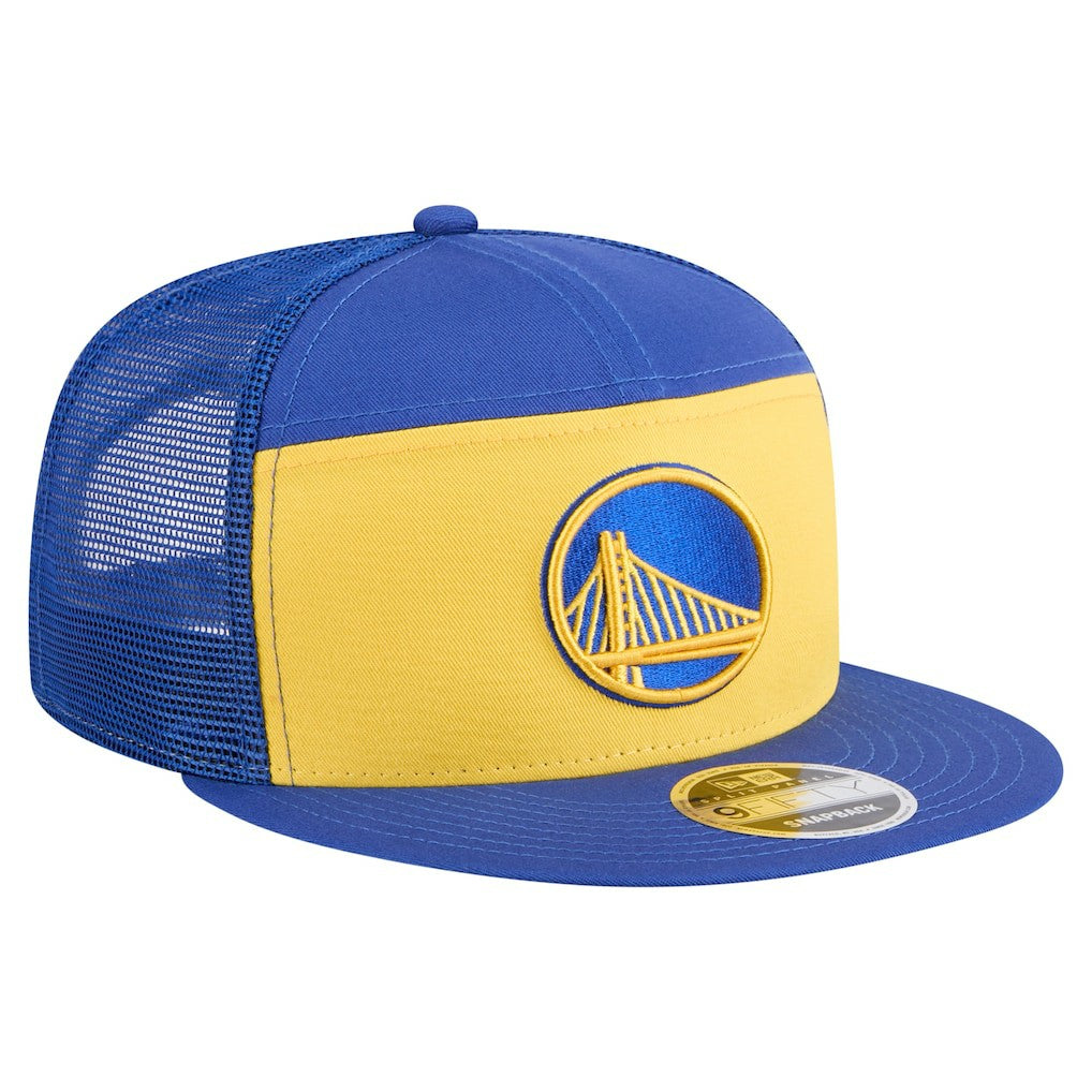 New Era - Golden State Warriors Outdoor Split Panel 9FIFTY Snapback Hat - Gold/Royal