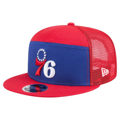 New Era - Philadelphia 76ers Outdoor Split Panel 9FIFTY Snapback Hat - Royal/Red