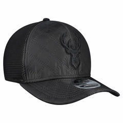 New Era - Milwaukee Bucks Quilted 9SEVENTY Trucker Adjustable Hat - Black