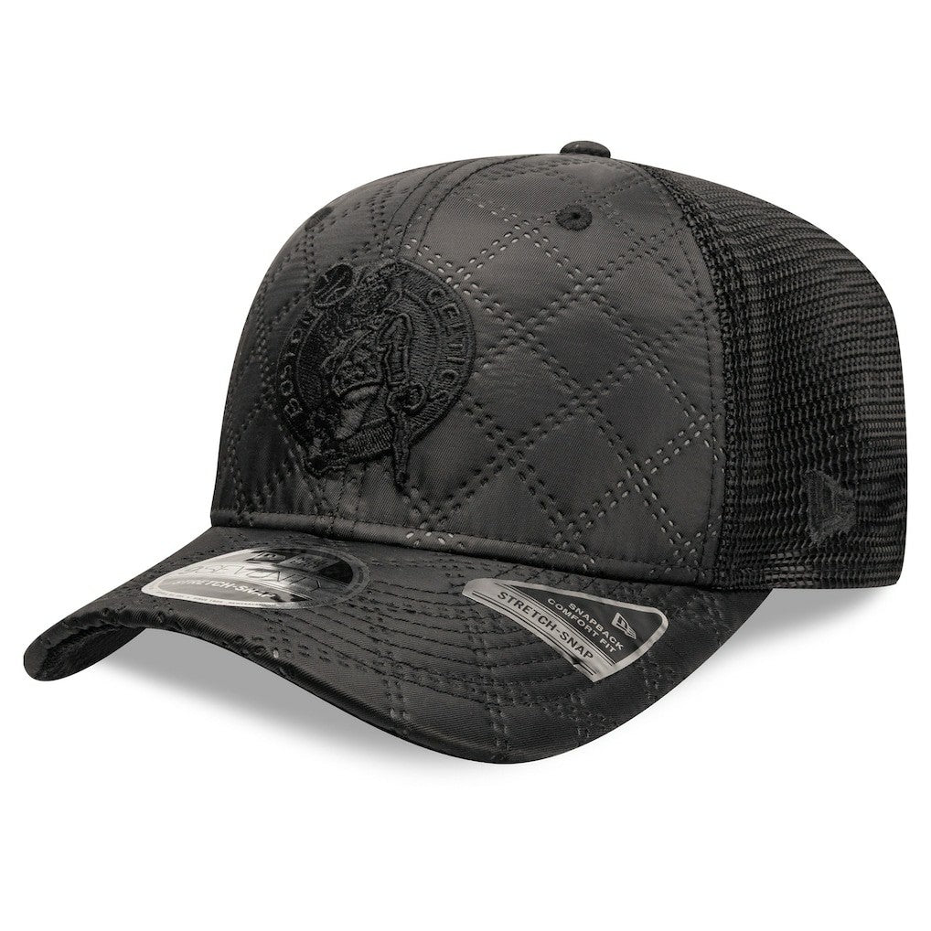 New Era - Boston Celtics Quilted 9SEVENTY Trucker Adjustable Hat - Black