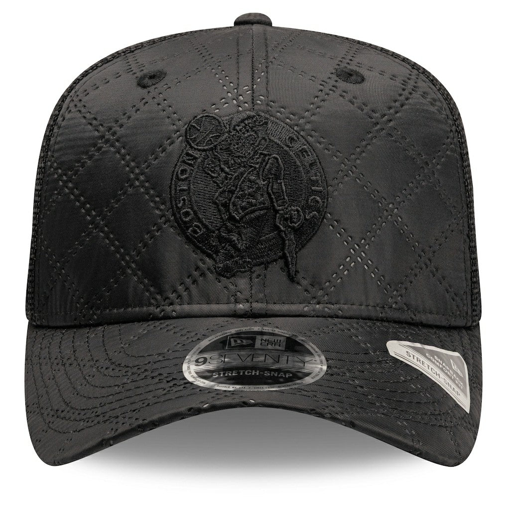 New Era - Boston Celtics Quilted 9SEVENTY Trucker Adjustable Hat - Black