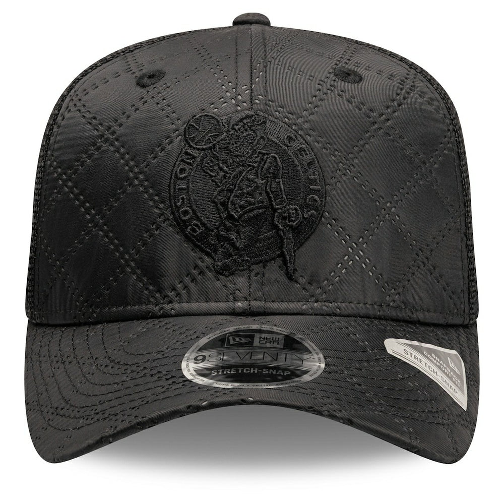 New Era - Boston Celtics Quilted 9SEVENTY Trucker Adjustable Hat - Black