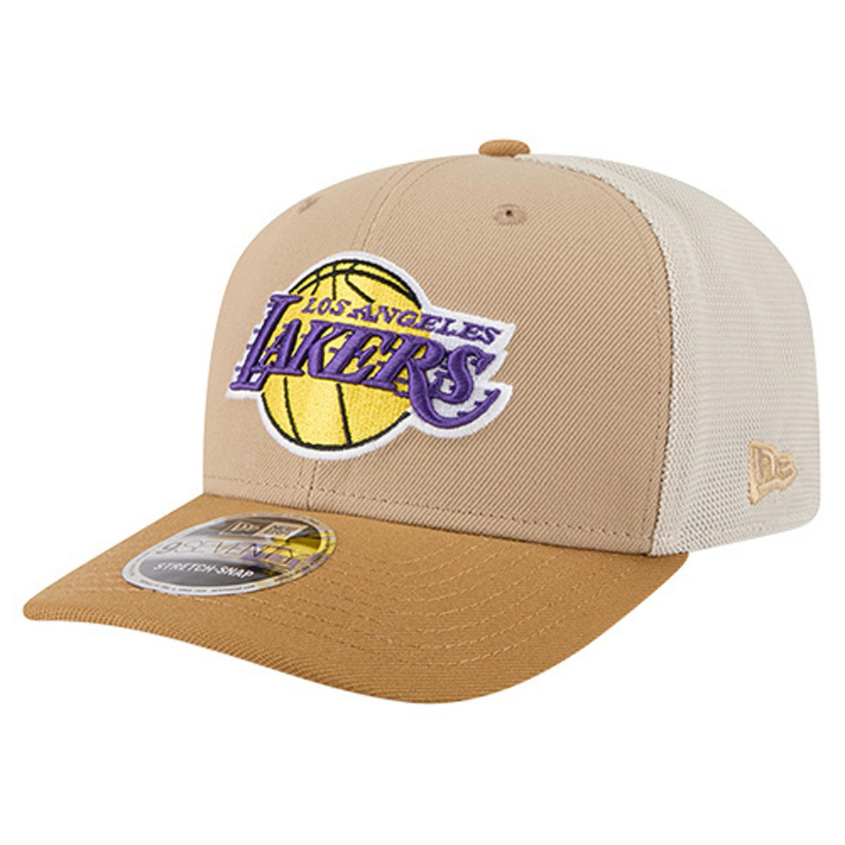 New Era - Los Angeles Lakers Two-Tone 9SEVENTY Adjustable Trucker Hat - Tan/Light Brown