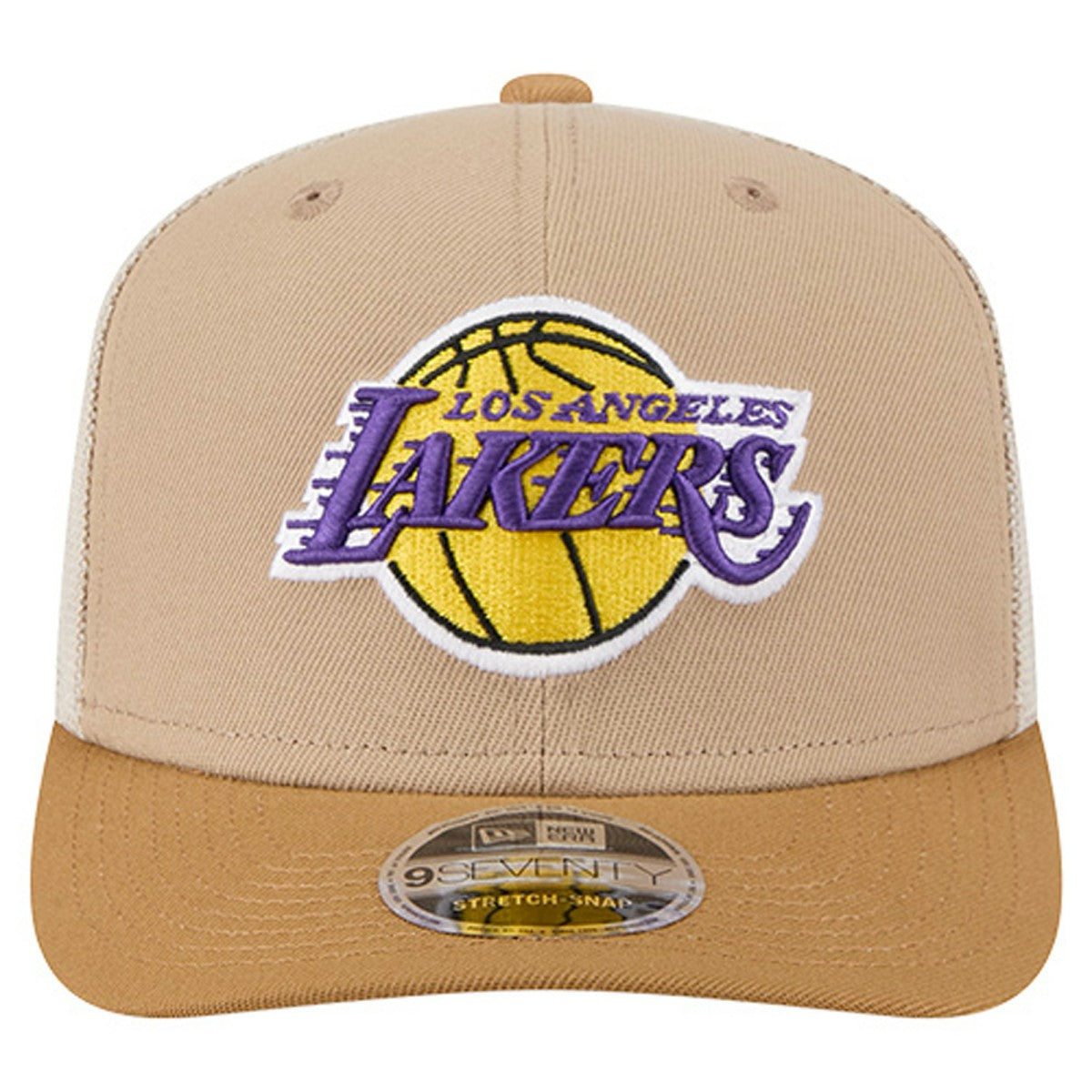 New Era - Los Angeles Lakers Two-Tone 9SEVENTY Adjustable Trucker Hat - Tan/Light Brown