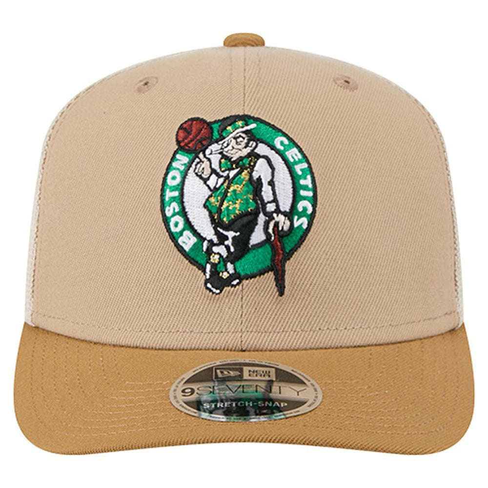 New Era - Boston Celtics Two-Tone 9SEVENTY Adjustable Trucker Hat - Tan/Light Brown