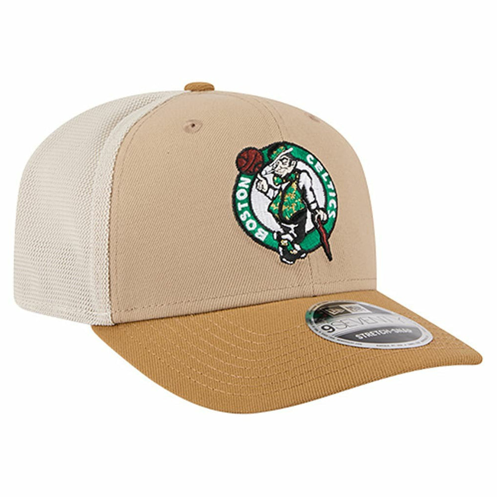 New Era - Boston Celtics Two-Tone 9SEVENTY Adjustable Trucker Hat - Tan/Light Brown