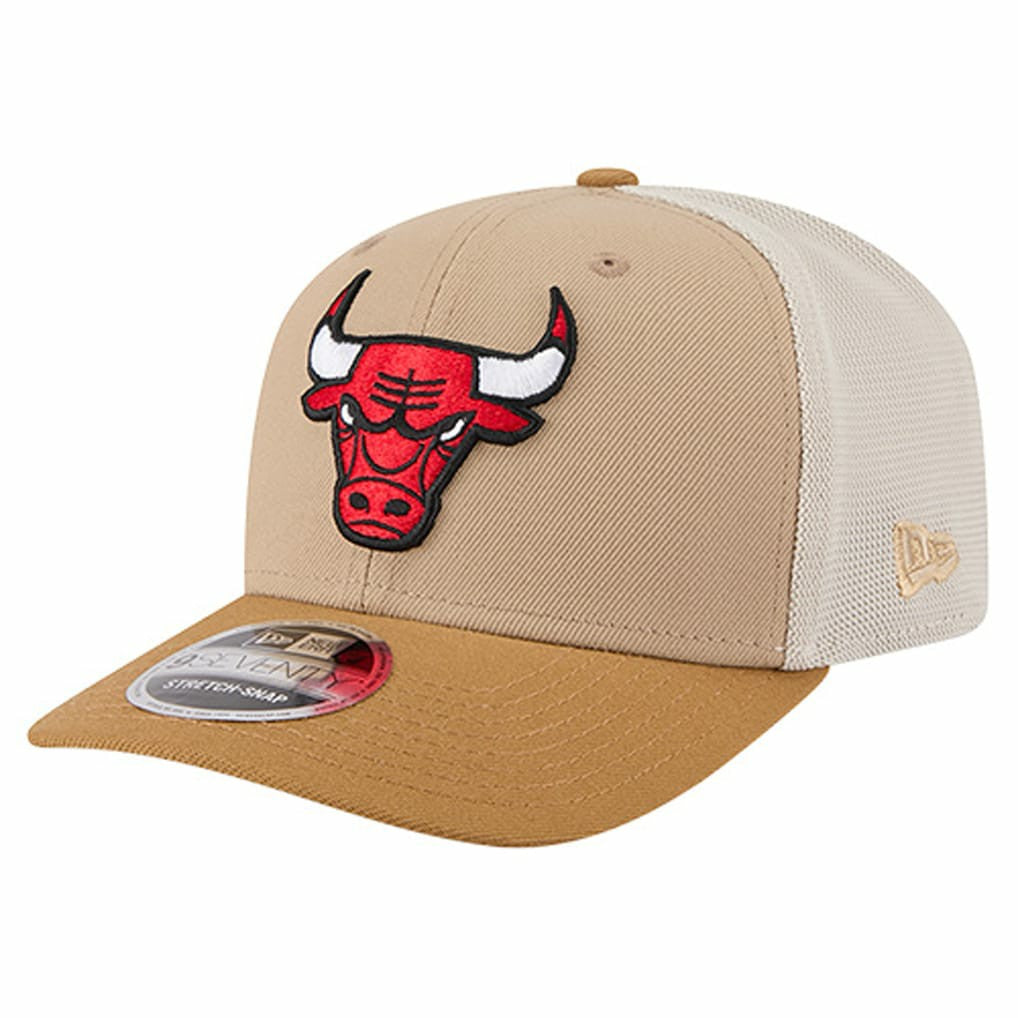 New Era - Chicago Bulls Two-Tone 9SEVENTY Adjustable Trucker Hat - Tan/Light Brown
