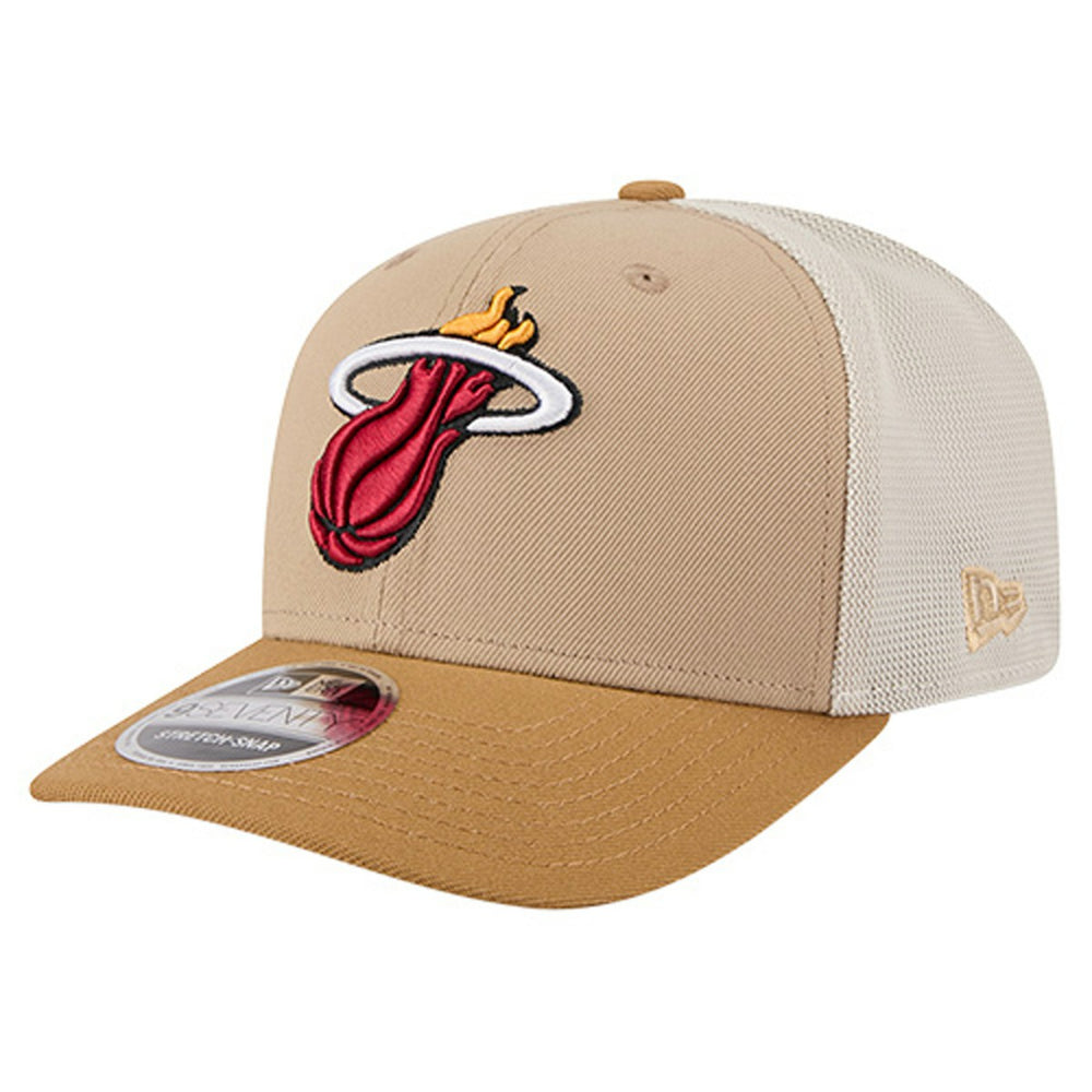 New Era - Miami Heat Two-Tone 9SEVENTY Adjustable Trucker Hat - Tan/Light Brown