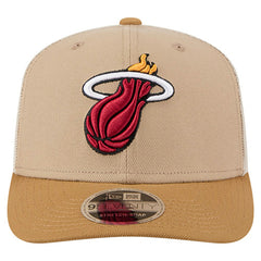 New Era - Miami Heat Two-Tone 9SEVENTY Adjustable Trucker Hat - Tan/Light Brown