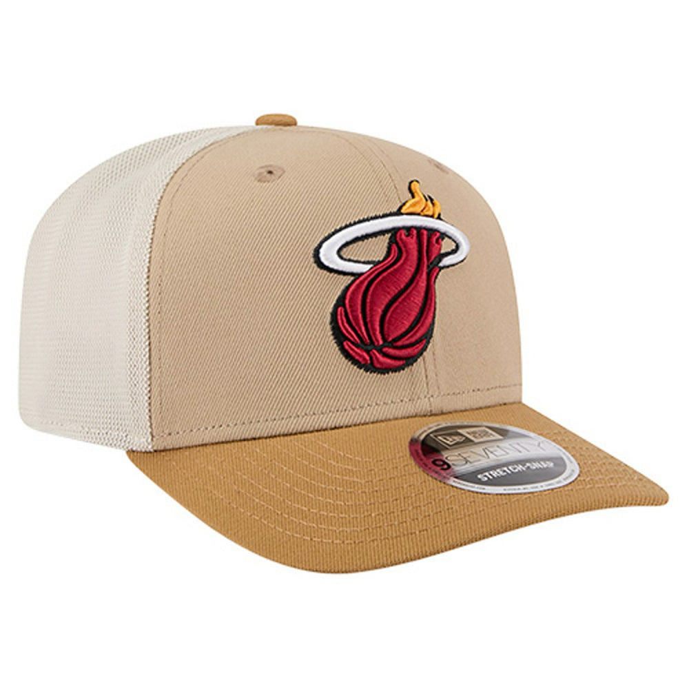 New Era - Miami Heat Two-Tone 9SEVENTY Adjustable Trucker Hat - Tan/Light Brown