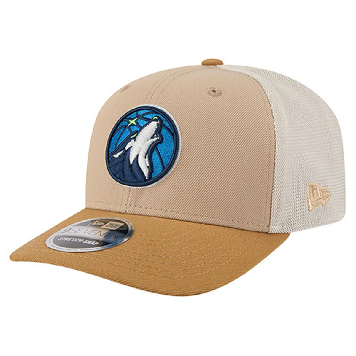 New Era - Minnesota Timberwolves Two-Tone 9SEVENTY Adjustable Trucker Hat - Tan/Light Brown