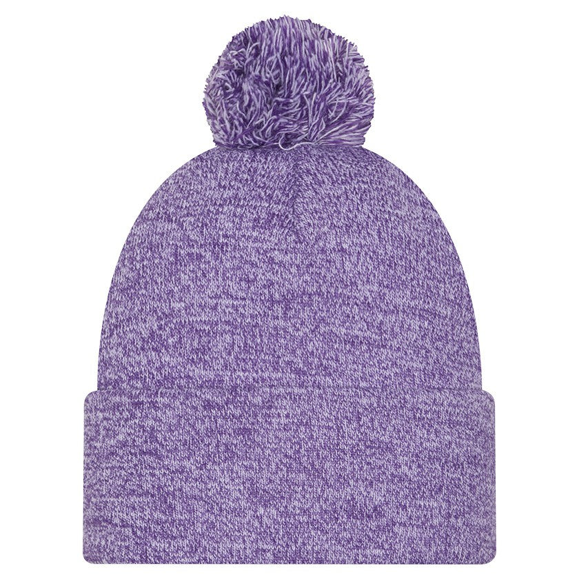New Era - Los Angeles Lakers Marled Cuffed Knit Hat with Pom - Purple