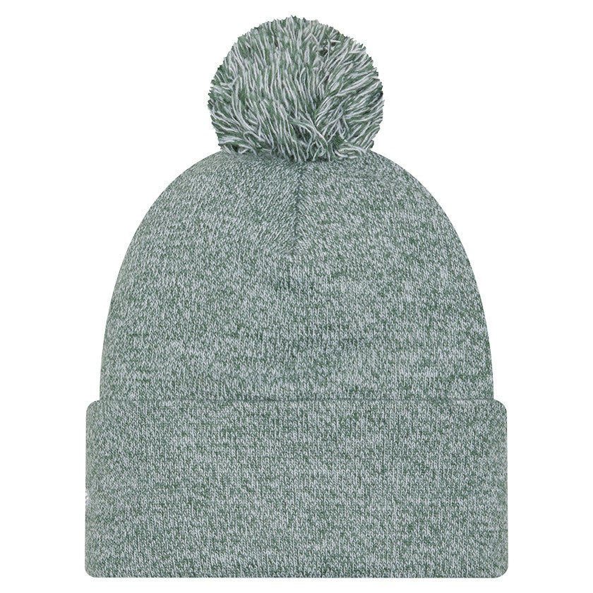 New Era - Milwaukee Bucks Marled Cuffed Knit Hat with Pom - Hunter Green