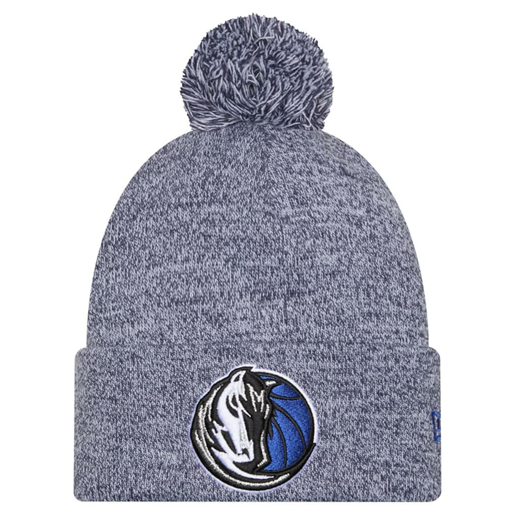 New Era - Dallas Mavericks Marled Cuffed Knit Hat with Pom - Navy