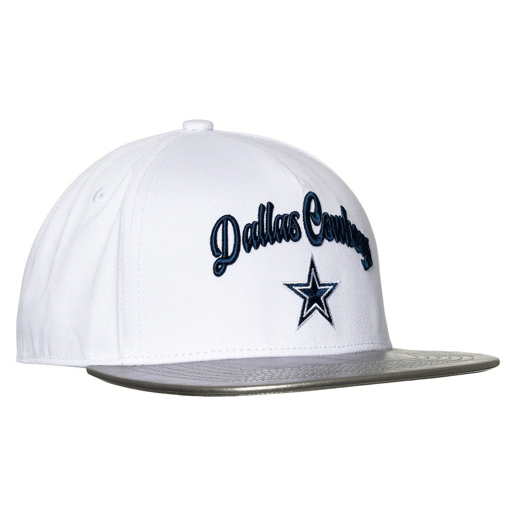 Dallas Cowboys The Wild Collective Women's Two-Tone Snapback Hat White/Silver - NFL