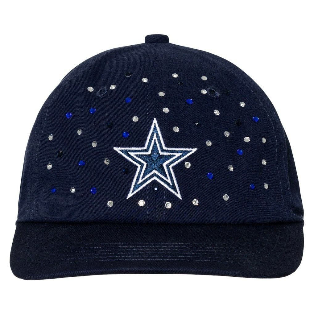 Dallas Cowboys The Wild Collective Women's Jeweled Adjustable Hat Navy - NFL