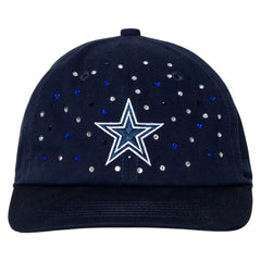 Dallas Cowboys The Wild Collective Women's Jeweled Adjustable Hat Navy - NFL