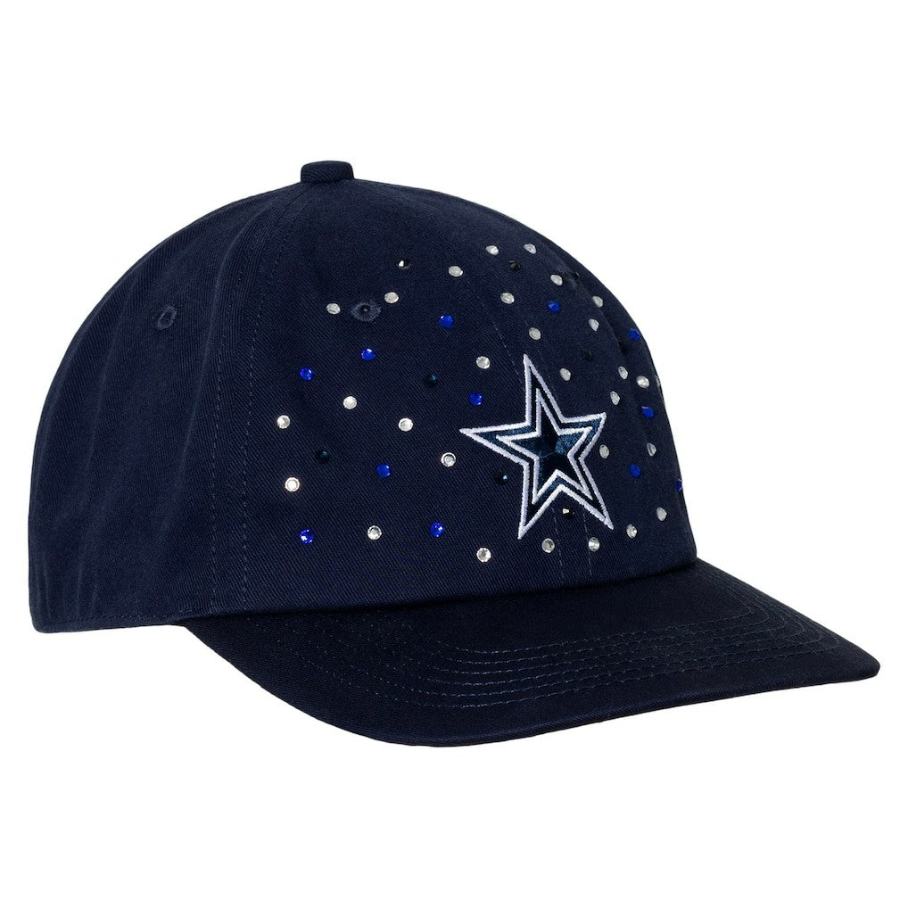 Dallas Cowboys The Wild Collective Women's Jeweled Adjustable Hat Navy - NFL
